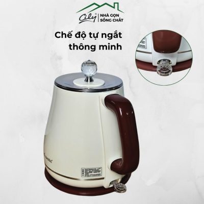 ấm đun nước an toàn vỏ nhựa cách nhiệt