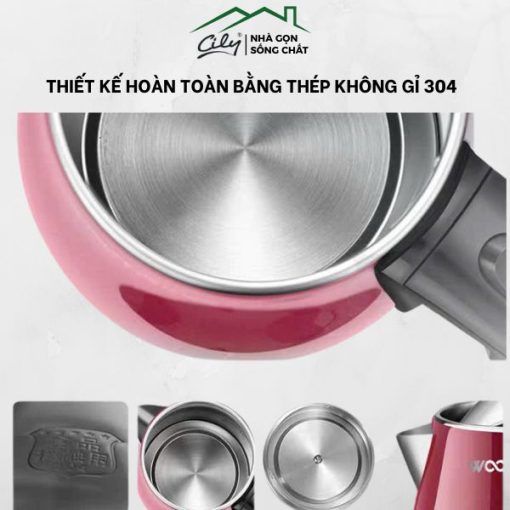 Ấm siêu tốc Jinggu M-YSD305 inox 304 dung tích 1.8L 2