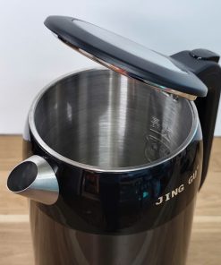 Ấm đun nước điện cao cấp màu xanh đen, an toàn chống bỏng
