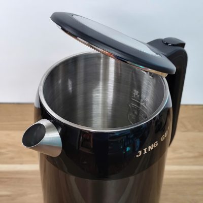 Ấm đun nước điện cao cấp màu xanh đen, an toàn chống bỏng