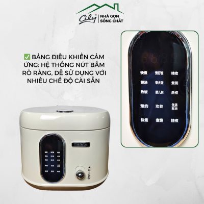 Bảng điều khiển cảm ứng nồi cơm điện Malata HY-FB50J2, nhiều chế độ nấu
