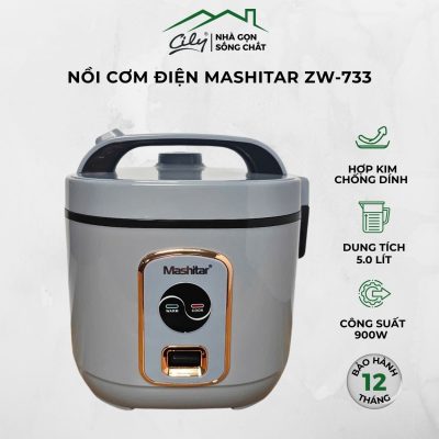Nồi cơm điện Mashitar ZW-733 dung tích 5L, màu hiện đại