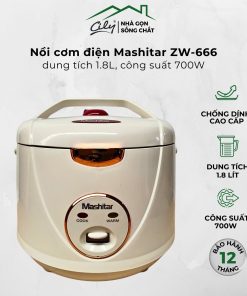 Nồi cơm điện Mashitar ZW-666 dung tích 1.8L, công suất 700W