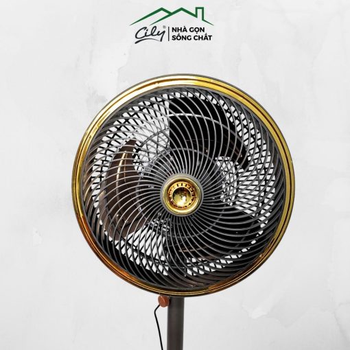 Quạt cây tuần hoàn FS-C1207 màu đen, điều chỉnh chiều cao từ 85 đến 104 cm