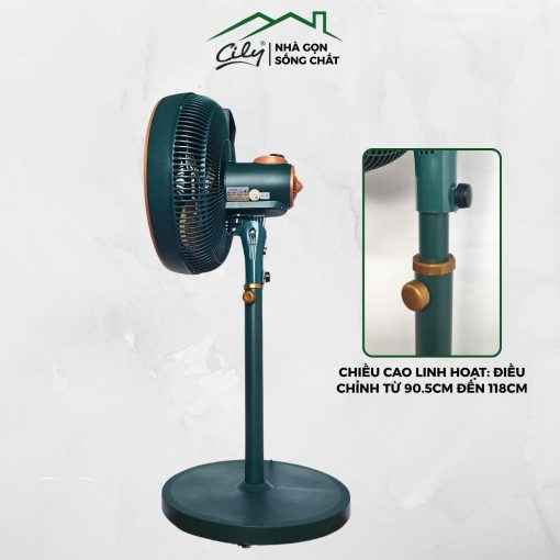Chân đế chắc chắn và mô tơ đồng bền bỉ quạt FS-400