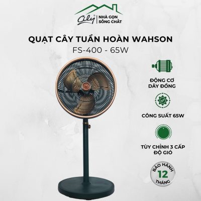 Quạt cây tuần hoàn FS-400, công suất 65W, mô tơ đồng
