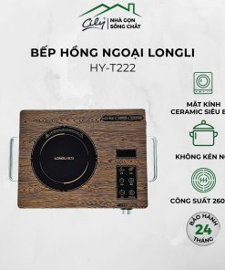 Bếp hồng ngoại Longli HY-T222 mặt kính ceramic chịu nhiệt, công suất 2600W