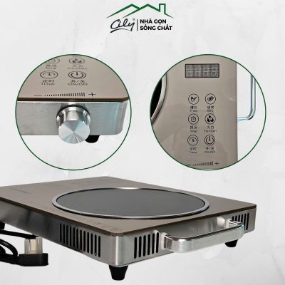 Núm điều chỉnh nhiệt độ và bảng điều khiển cảm ứng bếp LONG LI HY-T2404
