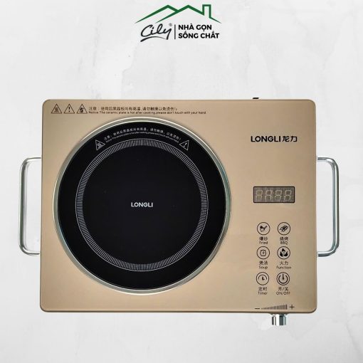 Mặt kính ceramic chịu nhiệt của bếp hồng ngoại LONG LI HY-T2404, dễ lau chùi
