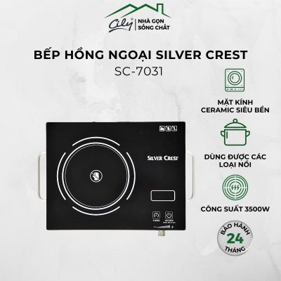 Bếp hồng ngoại Silver Crest SC-7031 công suất 3500W mặt kính chịu nhiệt