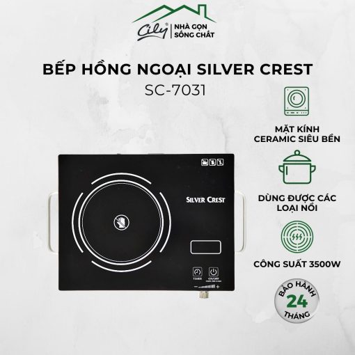 Bếp hồng ngoại Silver Crest SC-7031 công suất 3500W mặt kính chịu nhiệt