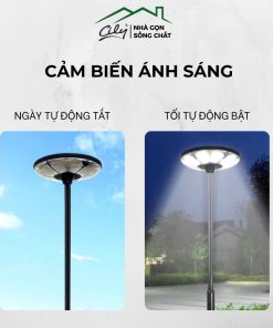 Đèn UFO năng lượng mặt trời 800W, 780 bóng LED, cảm biến chuyển động thông minh, chống nước IP67 – Cily.com.vn