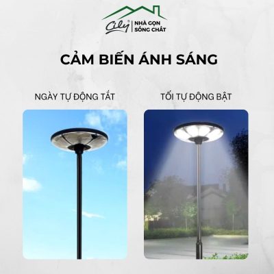 Đèn UFO năng lượng mặt trời 800W, 780 bóng LED, cảm biến chuyển động thông minh, chống nước IP67 – Cily.com.vn