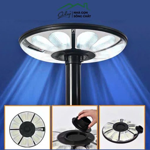 Đèn UFO năng lượng mặt trời 800W, 780 bóng LED, cảm biến chuyển động thông minh, chống nước IP67 – Cily.com.vn