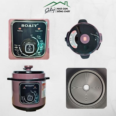Thiết kế nắp và thân nồi áp suất Soaiy DS609 chắc chắn, bền bỉ