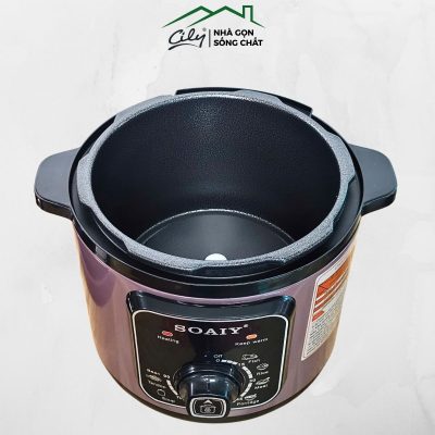 Thiết kế nắp và thân nồi áp suất Soaiy DS609 chắc chắn, bền bỉ