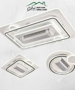 Quạt đèn không cánh ốp trần LED 3 chế độ, xoay 180 độ, điều khiển từ xa – Cily.com.vn