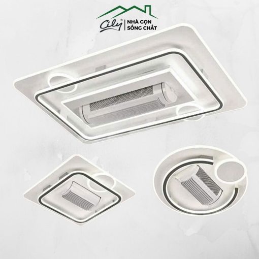 Quạt đèn không cánh ốp trần LED 3 chế độ, xoay 180 độ, điều khiển từ xa – Cily.com.vn