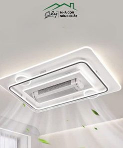 Quạt đèn không cánh ốp trần LED 3 chế độ, xoay 180 độ, điều khiển từ xa – Cily.com.vn