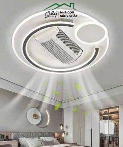Quạt đèn không cánh ốp trần LED 3 chế độ, xoay 180 độ, điều khiển từ xa – Cily.com.vn