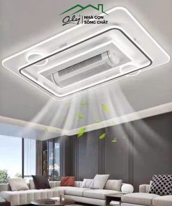Quạt đèn không cánh ốp trần LED 3 chế độ, xoay 180 độ, điều khiển từ xa – Cily.com.vn