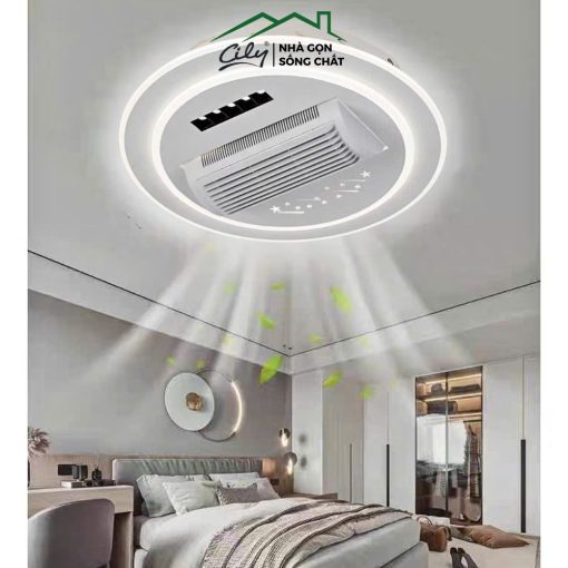 Quạt đèn ốp trần không cánh LED 3 chế độ – điều khiển từ xa – Cily.com.vn
