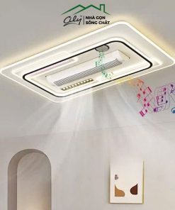 Quạt đèn ốp trần thông minh tích hợp loa Bluetooth, LED 200W, điều khiển từ xa và giọng nói AI – Cily.com.vn
