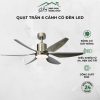 Quạt trần đèn pha lê 6 cánh acrylic trong suốt điều khiển từ xa – Cily.com.vn