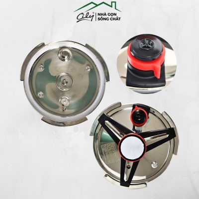 Nồi áp suất inox đa năng dung tích 4L đến 12L – nắp xoay 3 ngàm