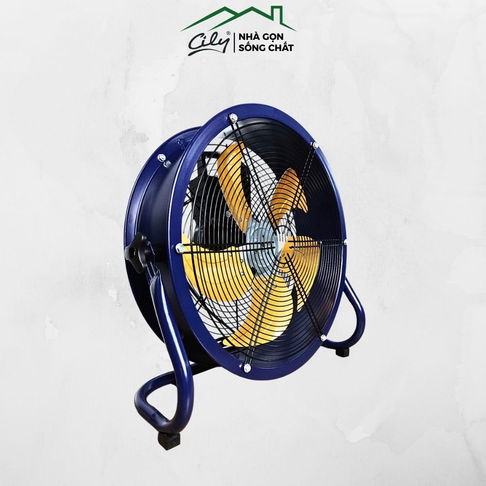 Quạt Sàn Tăng Áp Công Nghiệp Yingqi 5 Cánh Nhôm Chống Rung 150W–200W Gió Mạnh 1400rpm Lưới Đôi An Toà - Hình ảnh 7