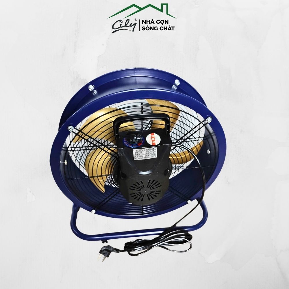 Quạt Sàn Tăng Áp Công Nghiệp Yingqi 5 Cánh Nhôm Chống Rung 150W–200W Gió Mạnh 1400rpm Lưới Đôi An Toà - Hình ảnh 4